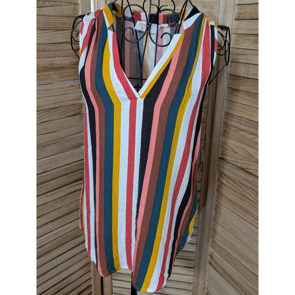 Renee C Striped Tank Top Size M